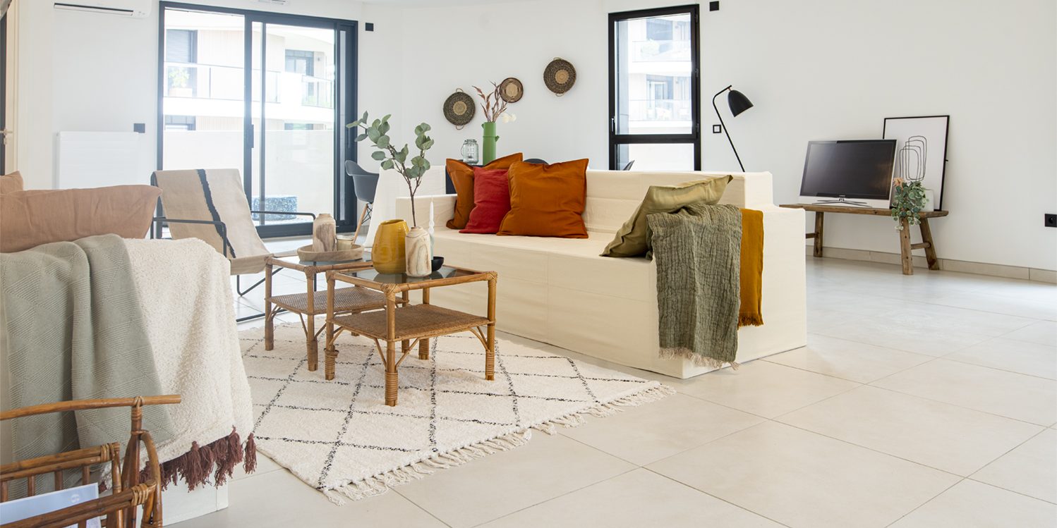 Séjour Après Appartement T4 Noisy le Grand par le réseau HOMESTAGING DECO FRANCE