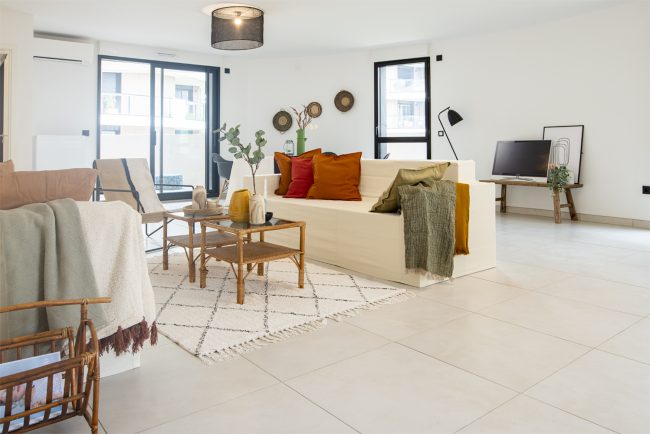 Séjour Après Appartement T4 Noisy le Grand par le réseau HOMESTAGING DECO FRANCE