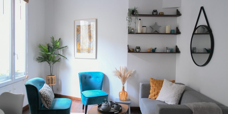 Salon après appartement Paris 5 Réseau HOMESTAGING DECO FRANCE