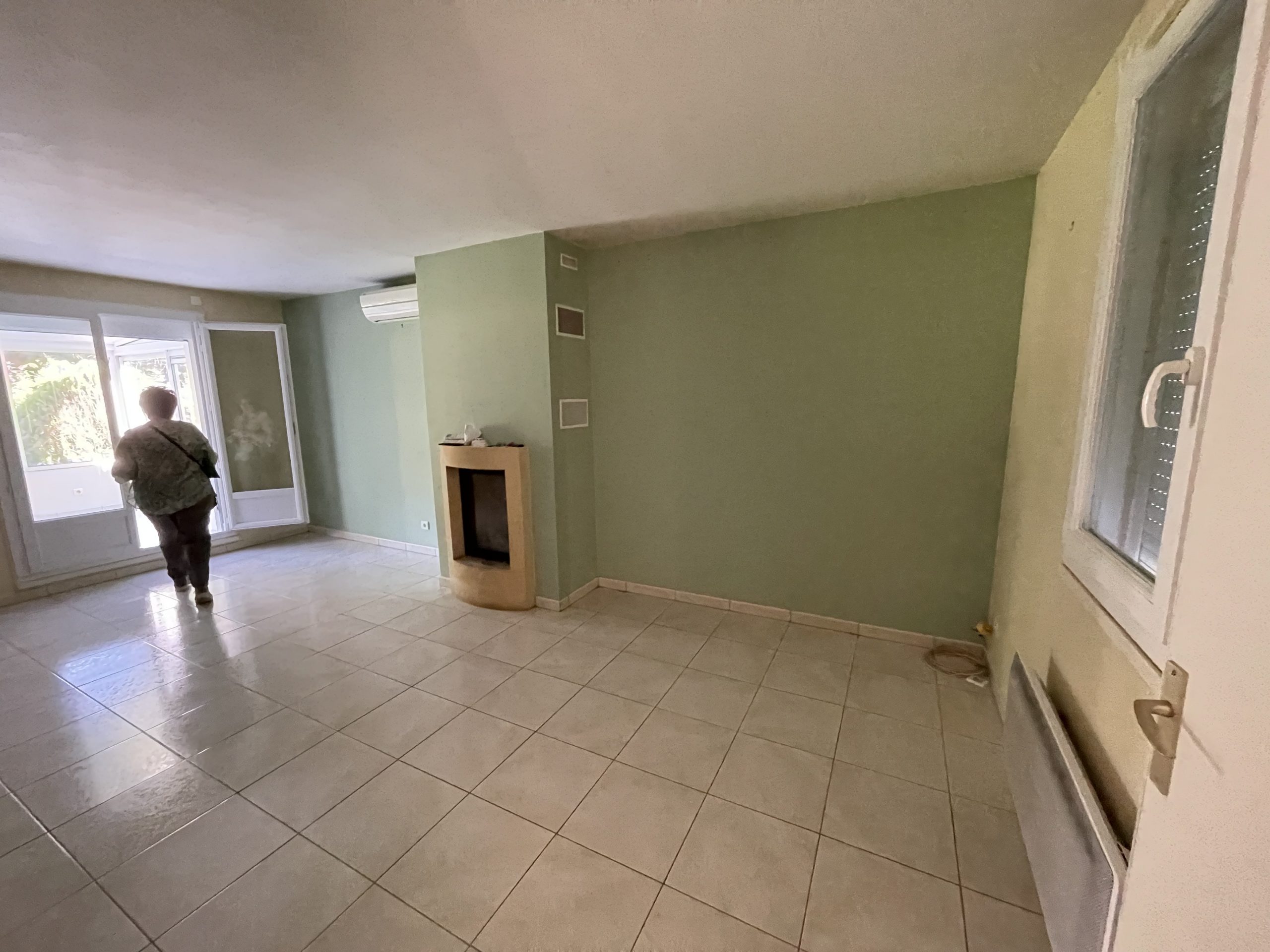 Maison Villemoisson séjour cheminée avant